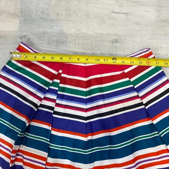 Pink Tartan Striped Flare  Skater Skirt Size 10 - Picture 10 of 11